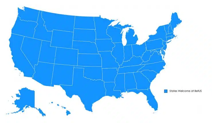 BetUS Region Map