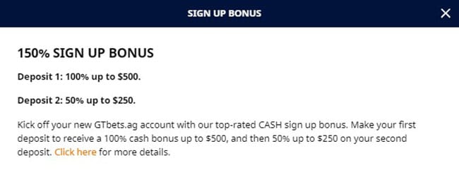 GTbets Bonus