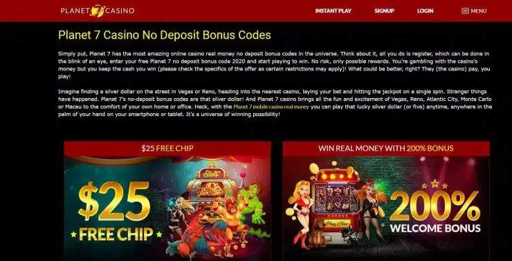 planet 7 no deposit bonus welcome promos