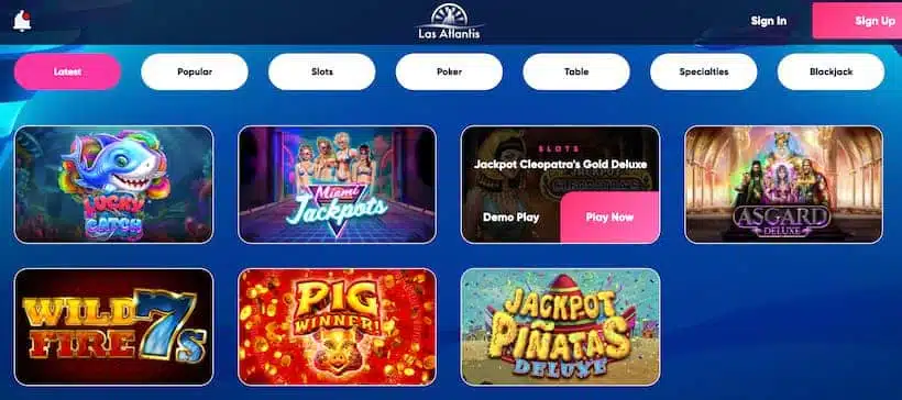 Las Atlantis Casino - top new online casino US