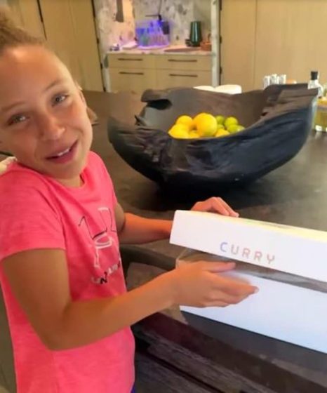 Stephen Curry Surprises Riley with New Sneakers for 10th Birthday