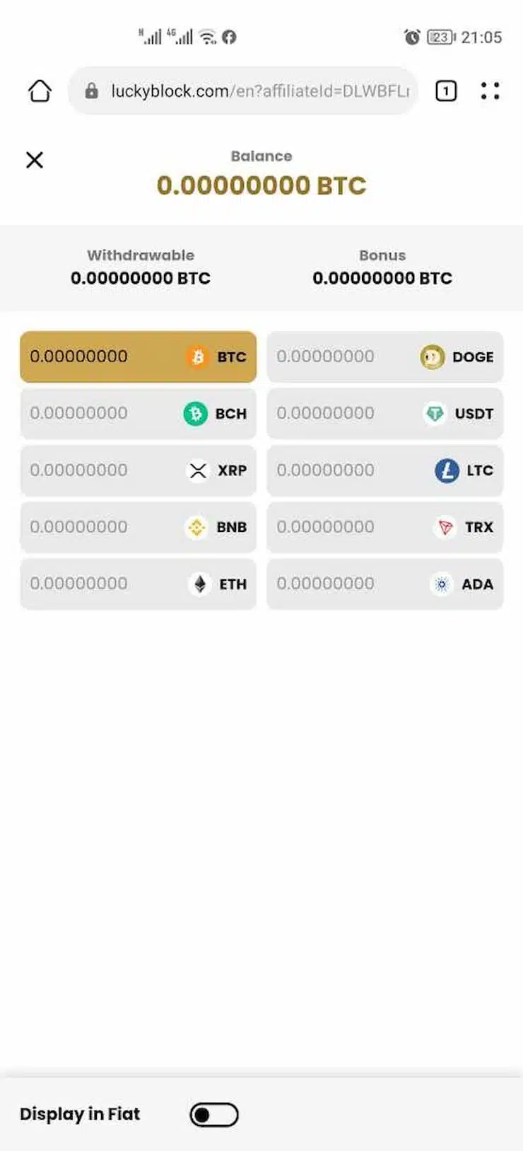 select bitcoin mobile casino payment method - step 3