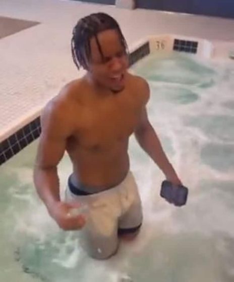 WATCH Isaac Okoro sings Take Me To Church in Cavaliers hot tub