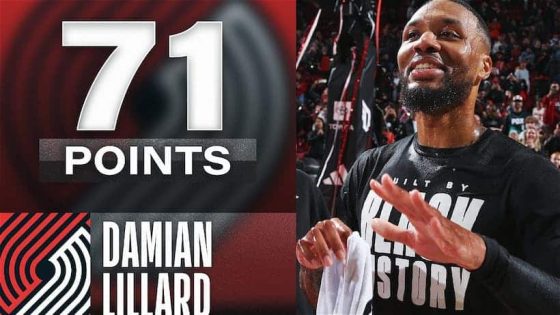 Lillard 71 points pic