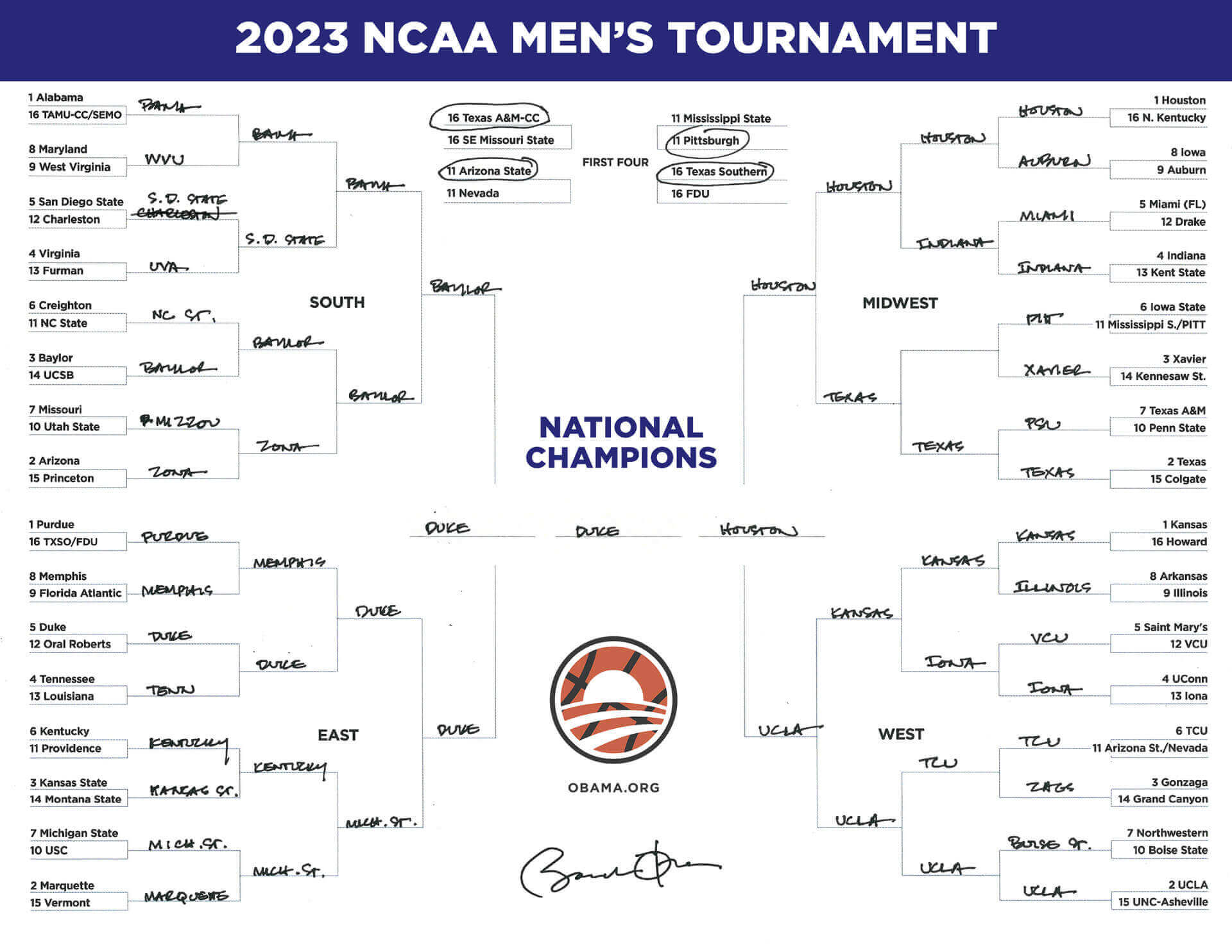 Barack Obama's March Madness 2023 Bracket, Predictions, and Expert Picks