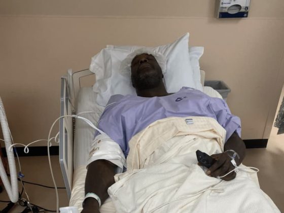 Shaq hospital bed pic