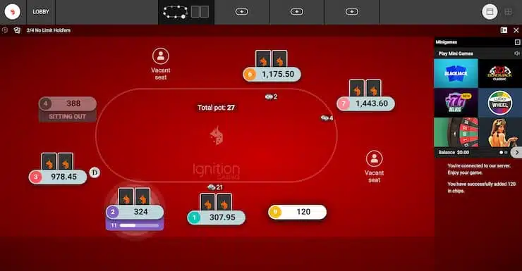 Best online Texas Hold'em Illinois