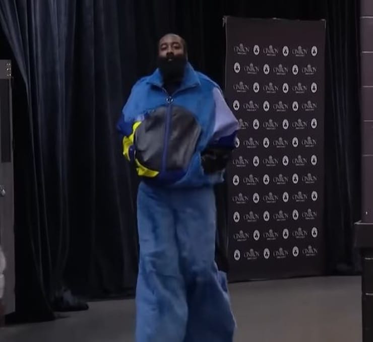 James Harden outfit: 76ers star draws Cookie Monster comparison