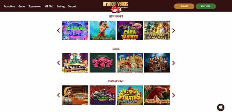 Grande Vegas Casino Games