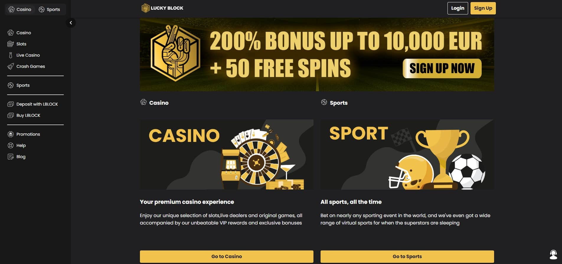 lucky block altcoin casino