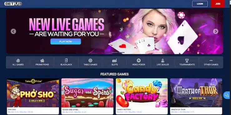 BetUS Casino Games