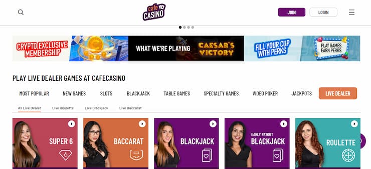 Cafe Casino Live Casino