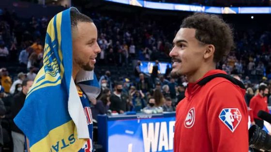 Trae Young and Steph Curry pic