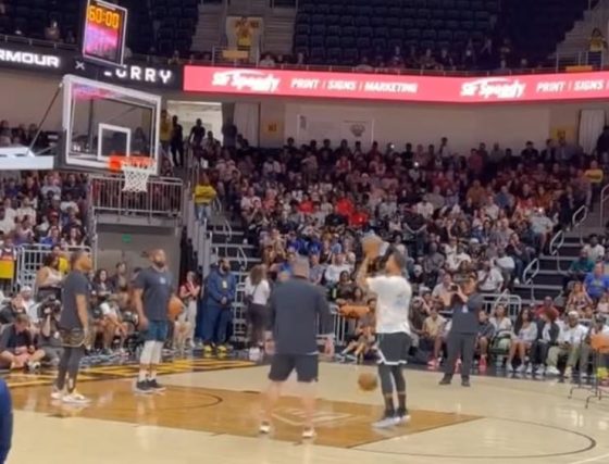 WATCH Golden State Warriors Stephen Curry Loses to Dell in 3-Point Shooting Contest