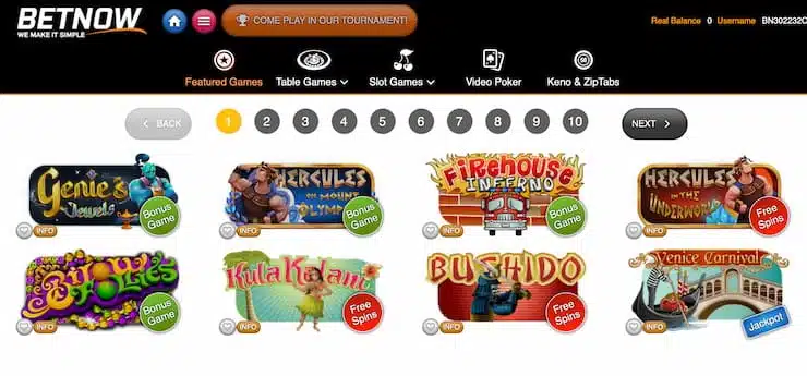 BetNow Platinum Casino