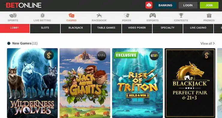 New games at BetOnline