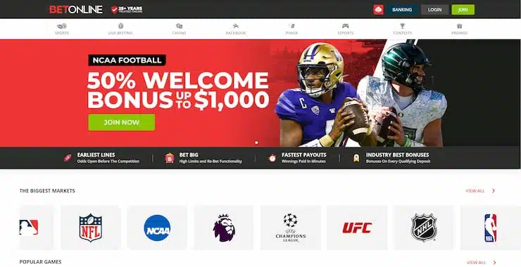 betonline offshore sportsbook homepage