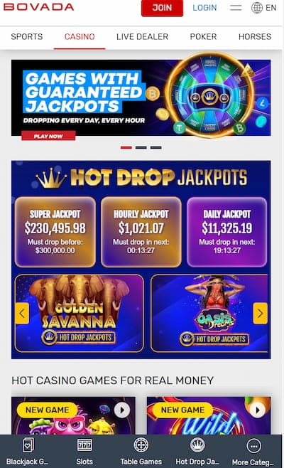 Bovada casino app iPhone