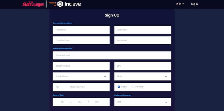 Slots of vegas registration page - the best inclave casinos 