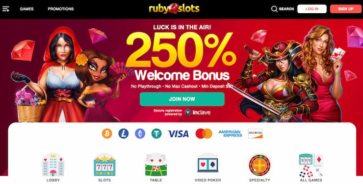 Ruby Slots Homepage - The best Inclave Casinos 