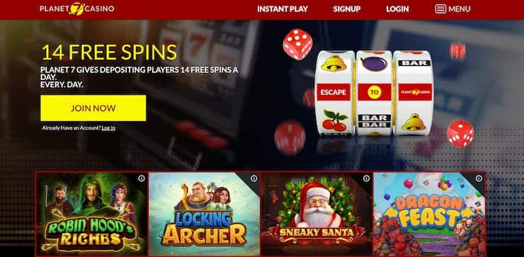 Planet 7 homepage - the best Inclave Casinos 