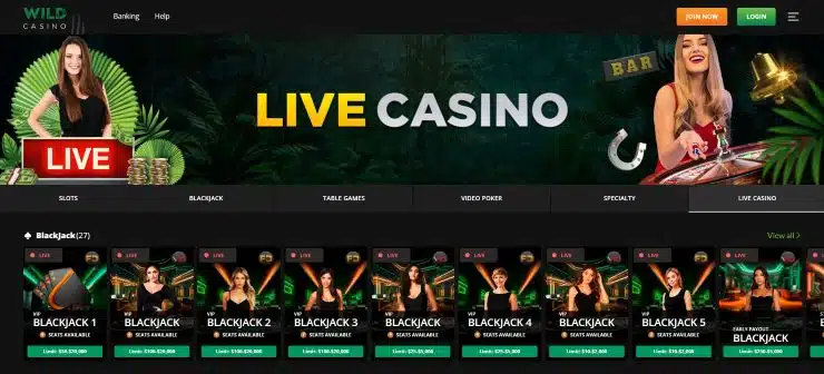 Wild Casino Live Casino