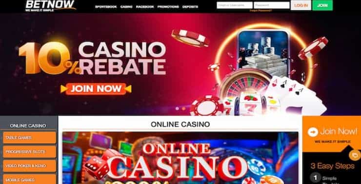 BetNow - weekly casino rebates