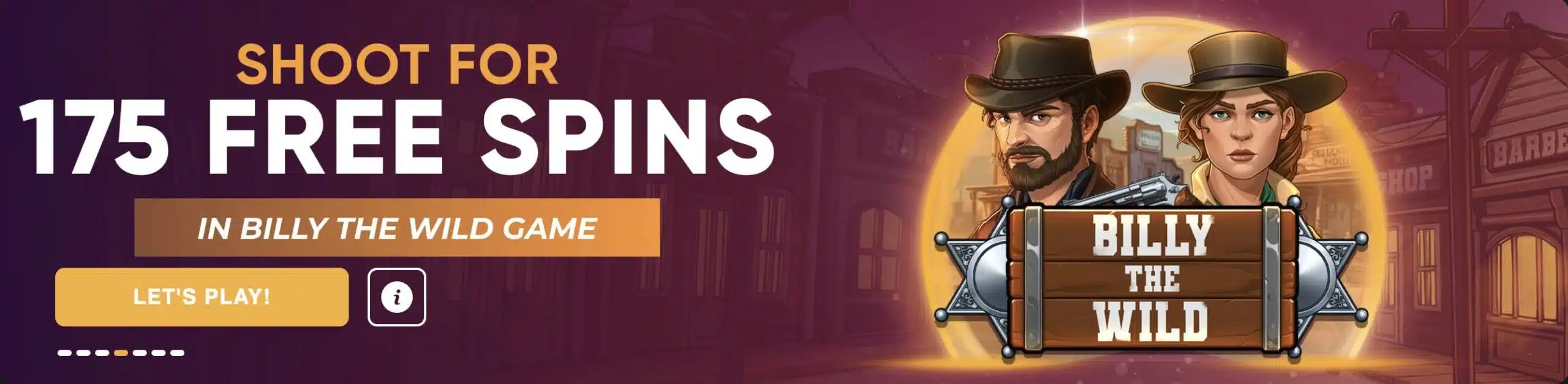 A screenshot of the banner ad for the 175 free spins offer