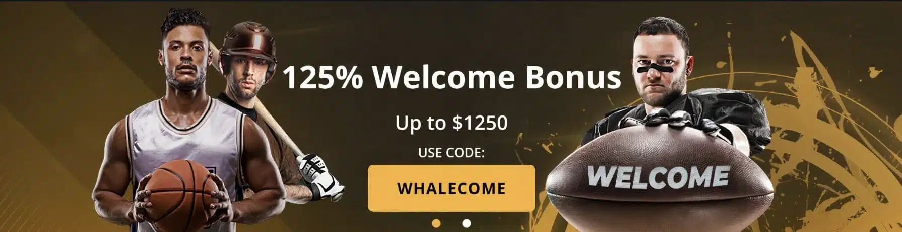 A screenshot of the sports welcome bonus at the gambling site BetWhale