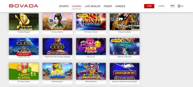 MrBeast casino alternative - Bovada Casino slot games section