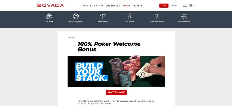 Bovada Poker Welcome Bonus