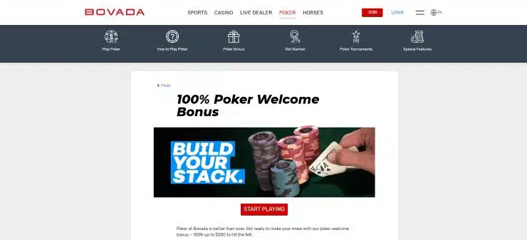 Bovada Poker Welcome Bonus