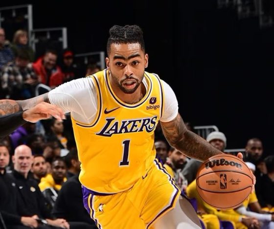 D'Angelo Russell on pace to become 1st Los Angeles Lakers player to make 200 3-pointers in a season