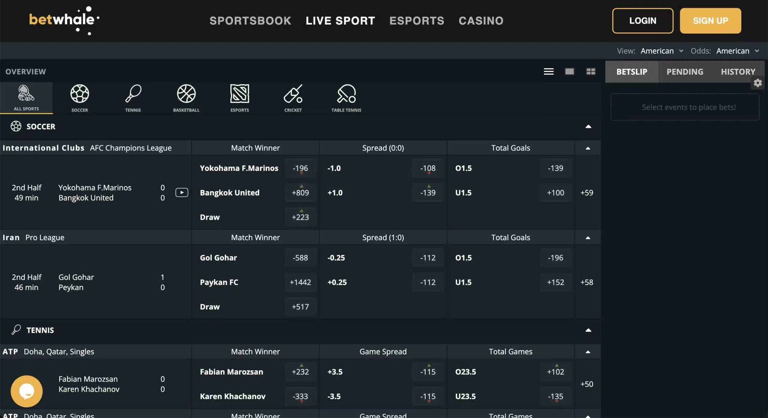 best offshore sports books Live betting at BetWhale