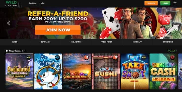 Wild Casino - best destination for craps online