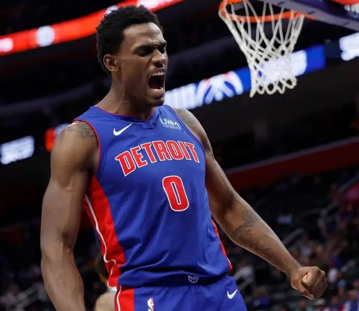 Detroit Pistons Jalen Duren 9th NBA player with 1K+ rebounds, 200 assists, & 100 blocks before age 21