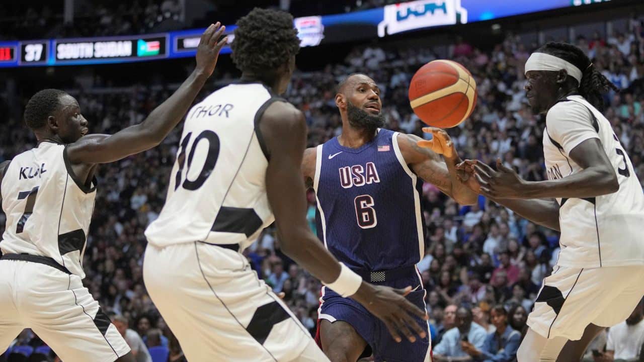 LeBron James’ clutch layup saves Team USA from upset against South Sudan