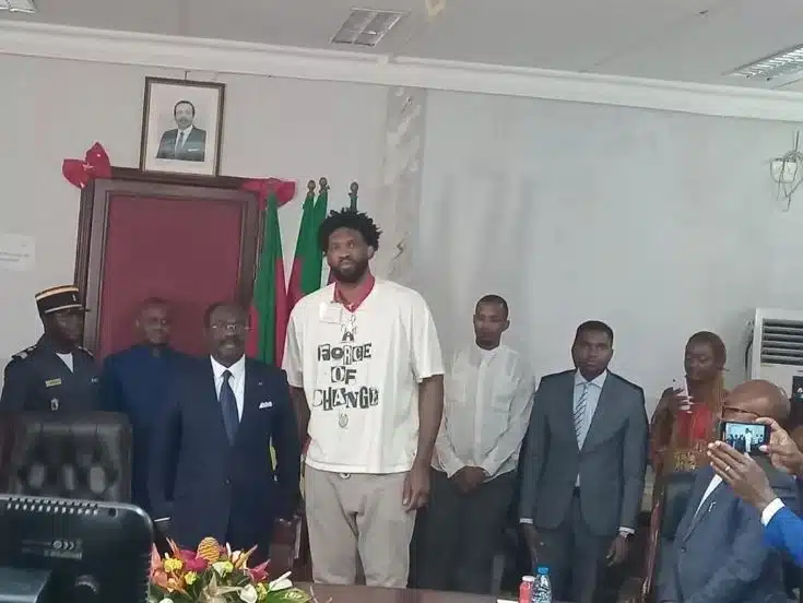 76ers Joel Embiid Receives 'Order Of Valor' Medal From Cameroon