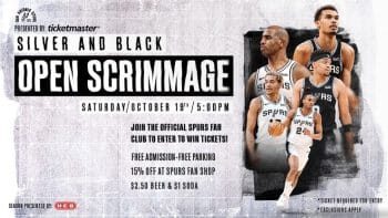 San Antonio Spurs Announce Silver & Black Scrimmage on Saturday, Oct. 19