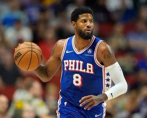 76ers’ Paul George Diagnosed With Bone Bruise in Left Knee