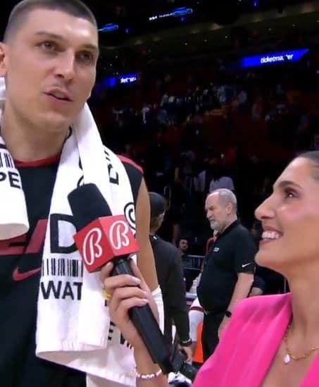 Heat Star Tyler Herro’s Postgame Interview Interrupted By Fan Fight