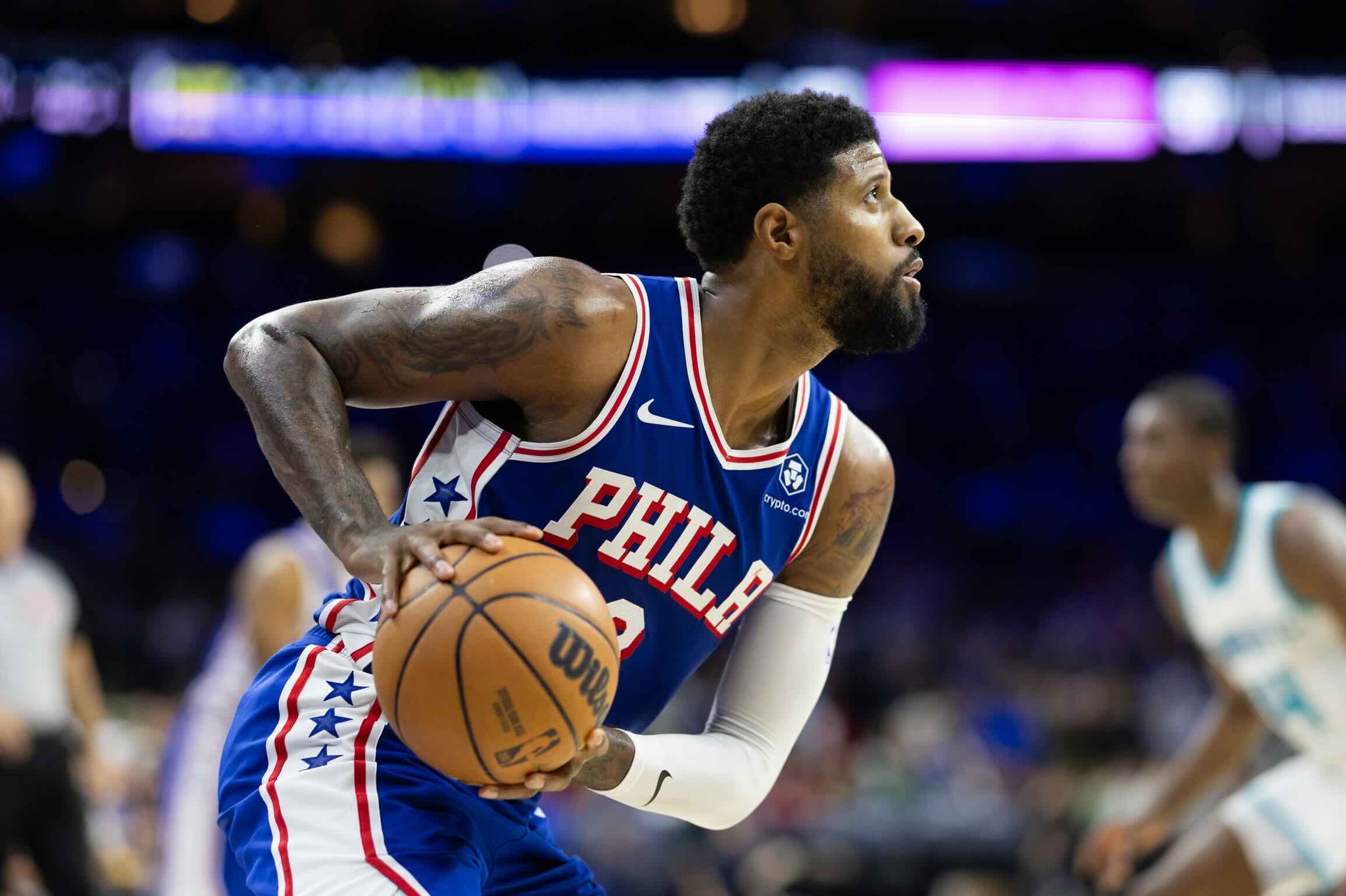 Sixers’ Paul George suffers left knee bruise, listed out for 2 games