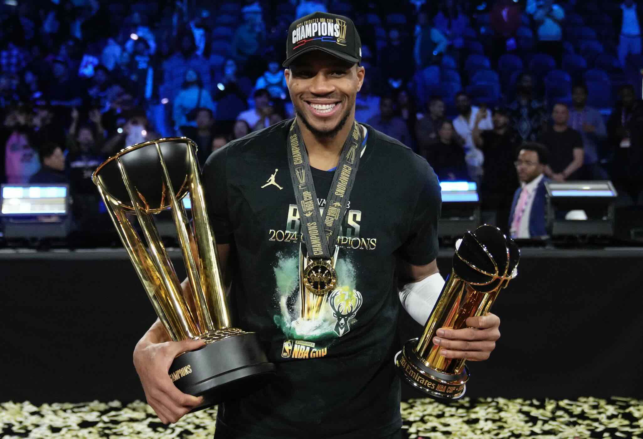 Giannis triple-double helps Bucks topple Thunder in NBA Cup final