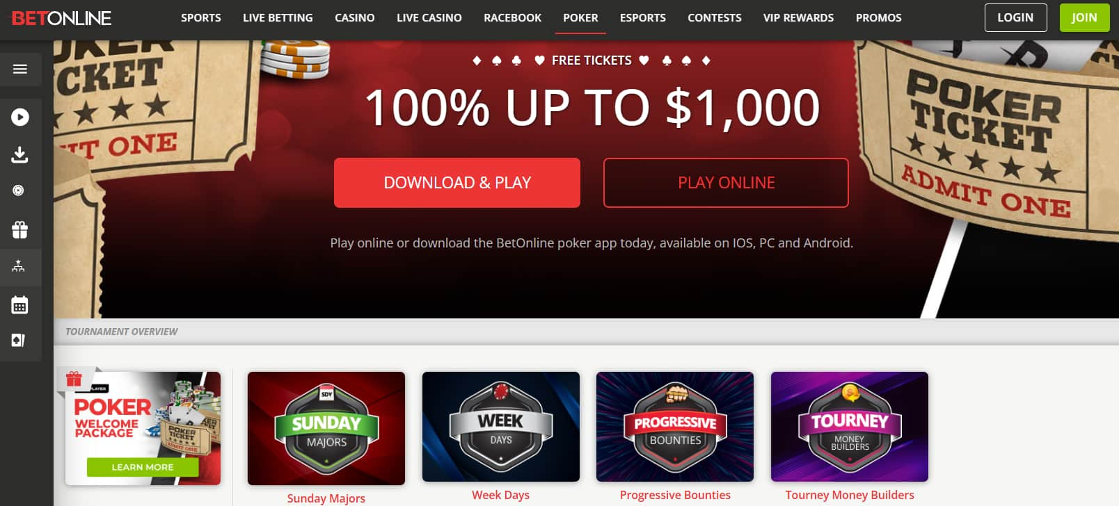 online poker sites betonline poker offer