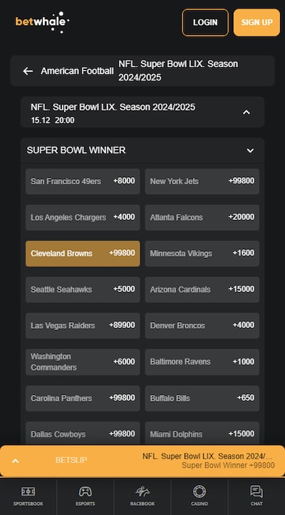 new betting sites - betwhale nfl super bowl lix odds