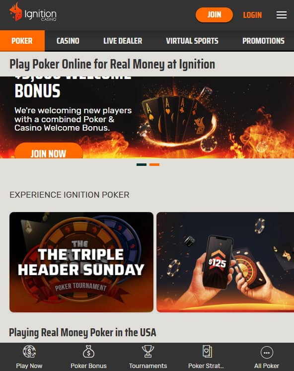 best online gambling sites ignition mobile poker