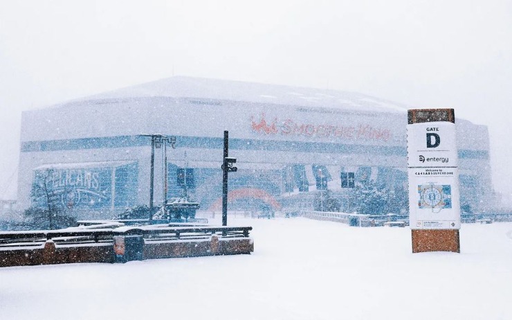 Bucks-Pelicans Game Postponed After New Orleans Snow Storm